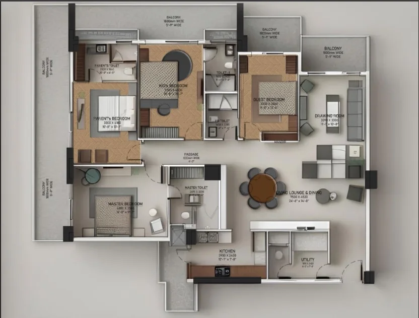 Ananta Vilasa master plan and floor plan